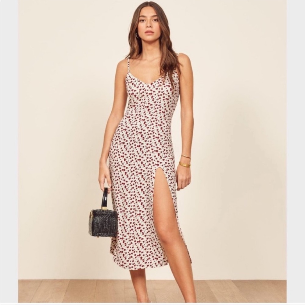 COPY - Reformation Crimini Rose Midi Dress w/ Slit